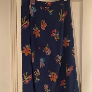 Madewell Floral Print Midi Skirt